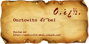 Osztovits Ábel névjegykártya